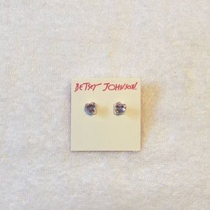 NWT Betsey Johnson Pink Heart Earrings!